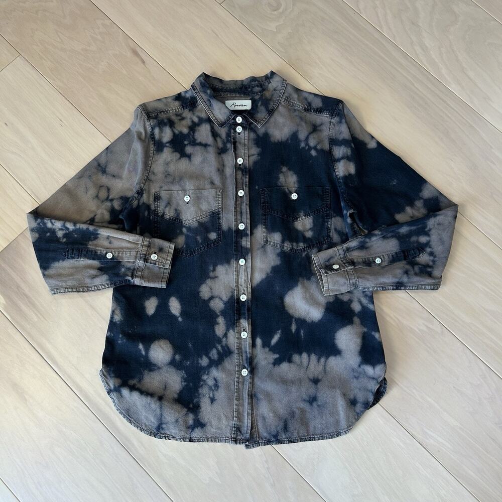 Rowan Button Up Tie Dye Shirt Long Sleeve Women’s Medium